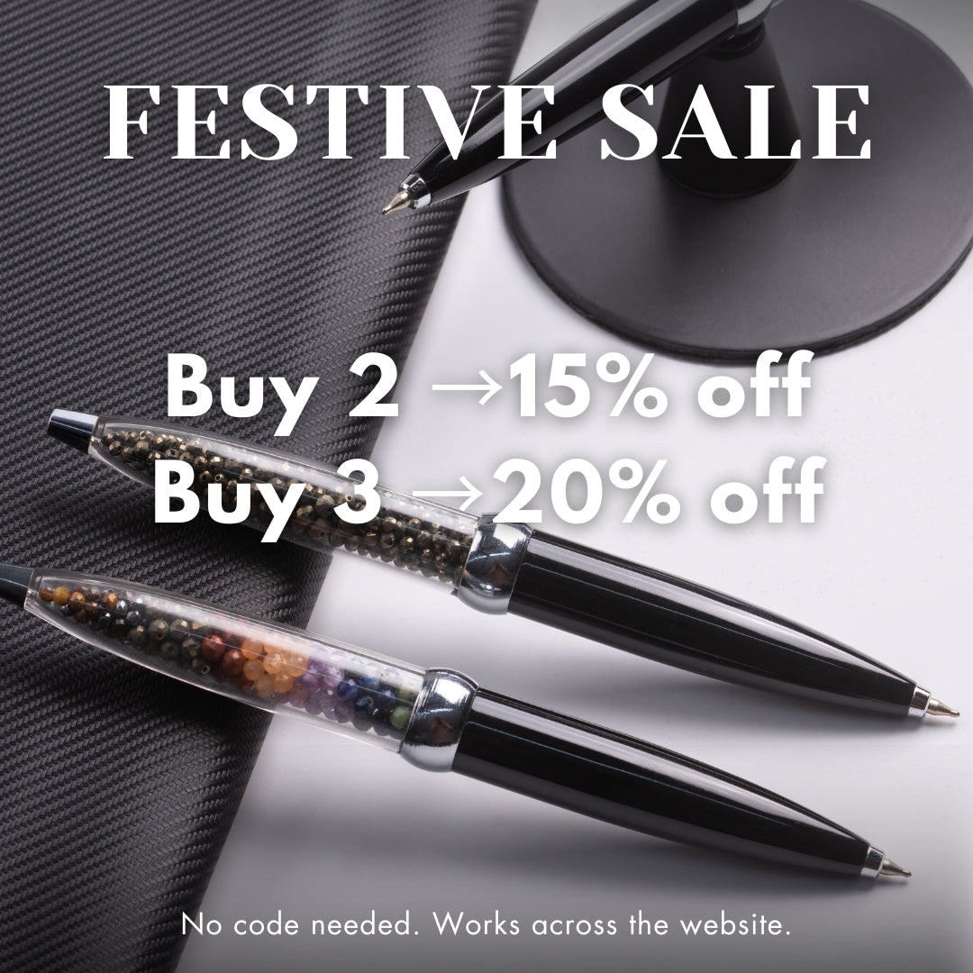 9 Chakra MagSpin Rotating Desk Pen with DryFlow Ink