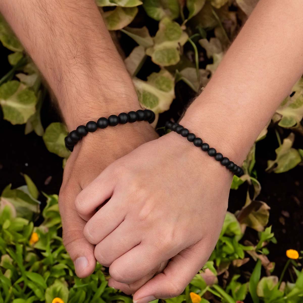 Natural Stone Jewellery Onyx Natural Stone Couple Bracelet