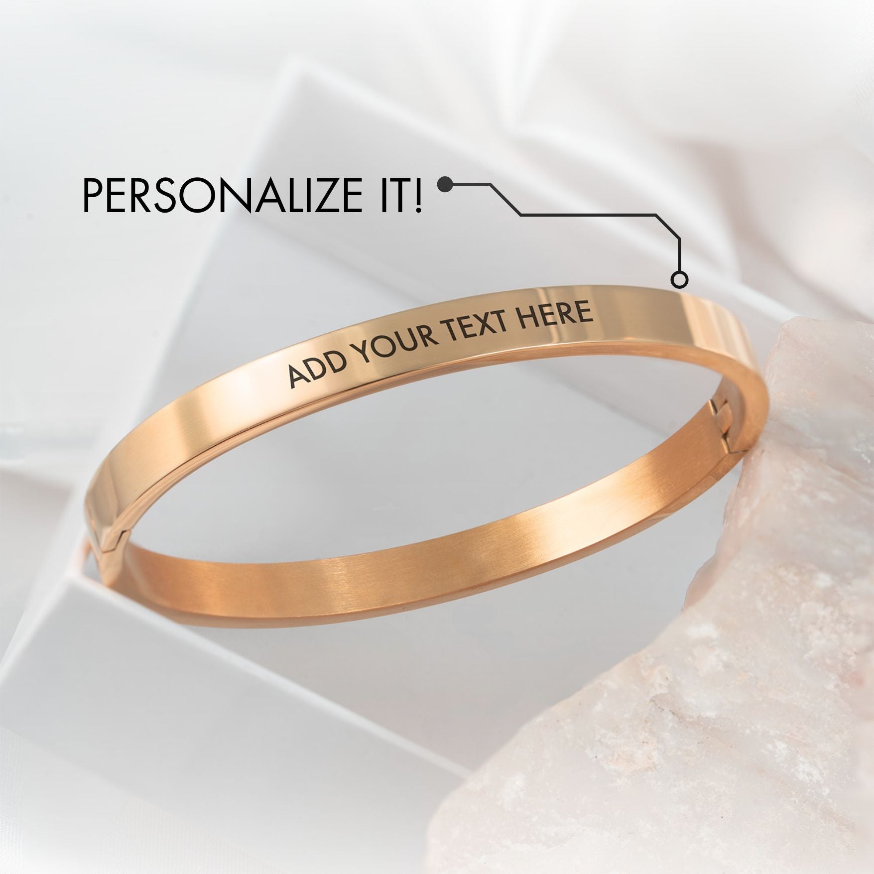 Personalised RoseGold Glossy Bracelet