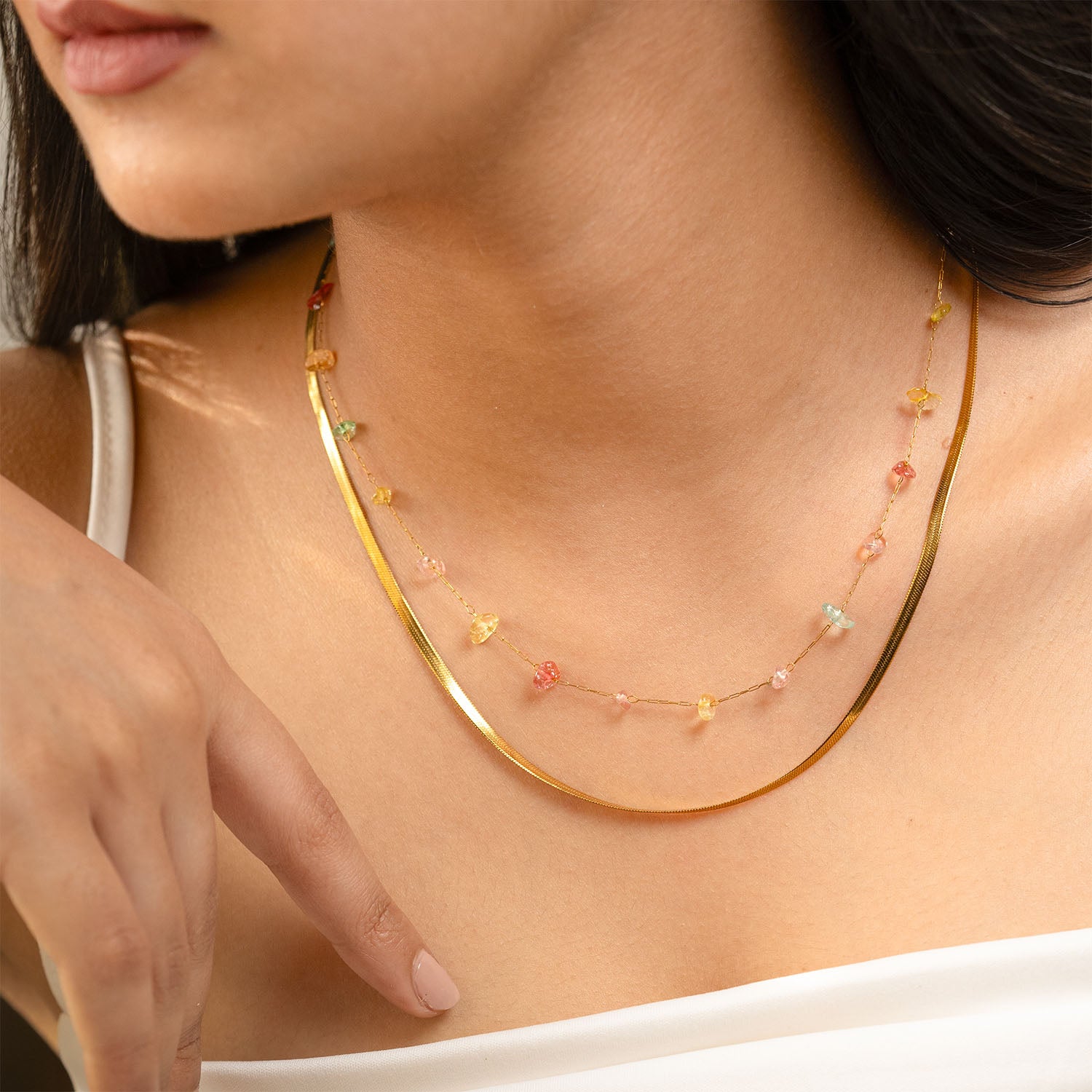 Prism Drift Stack Necklace