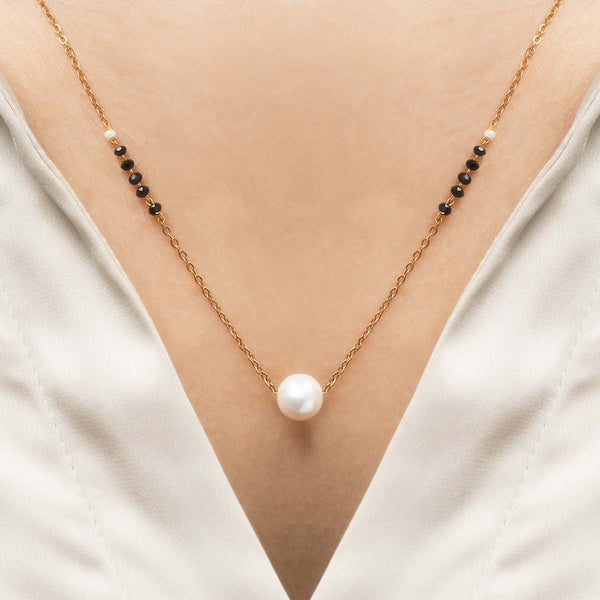 Rose Gold Pearl Mangalsutra