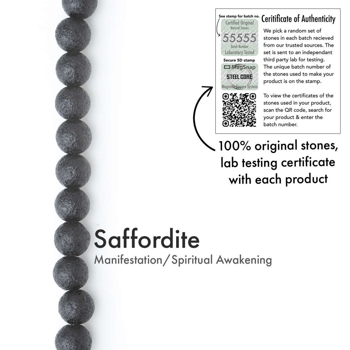 Sacred Saffordite Natural Stone Bracelet with Magsnap 2