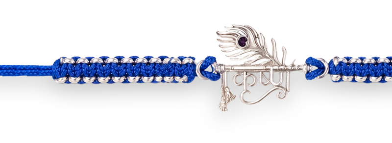 Shree Krishna Pure Silver Plated Rakhi