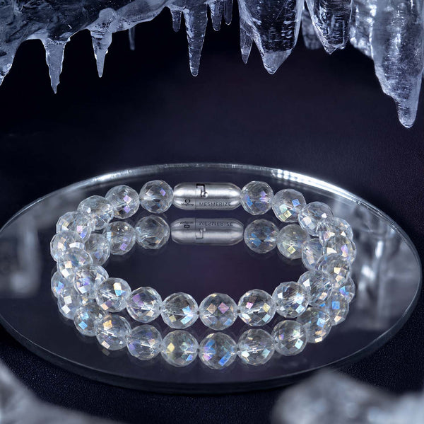 Starlit Aura Quartz Natural Stone Bracelet with MagSnap2