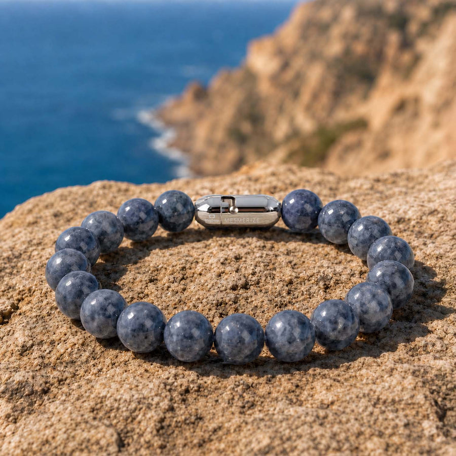 Wealth Magnet Blue Sapphire Natural Stone Bracelet With MagSnap 4
