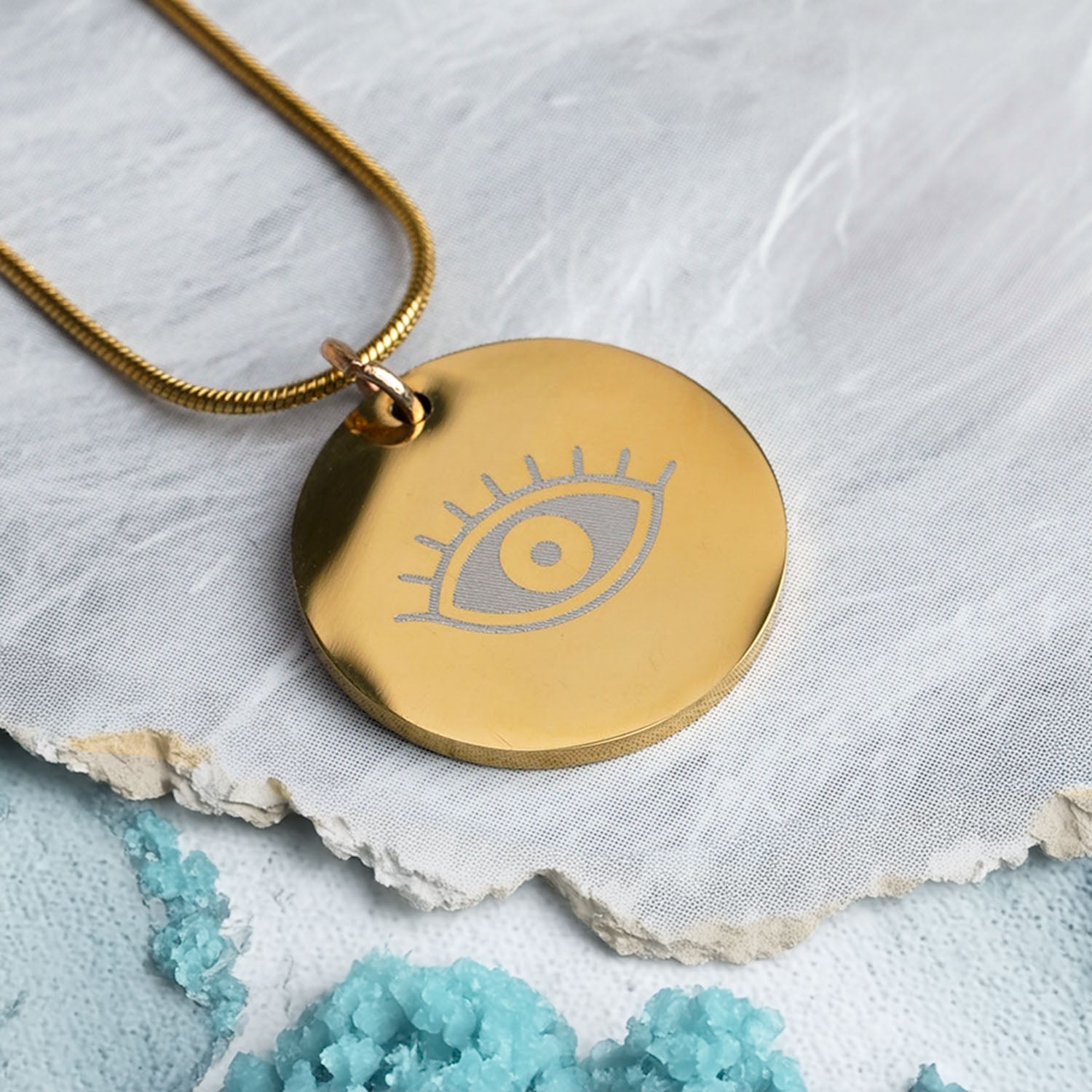 Protective Evil Eye Necklace Gold