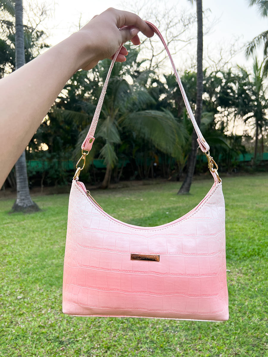 Melon Ombre Mini Moon Bag